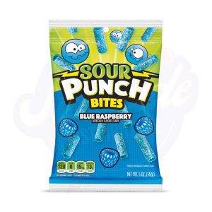 Sour Punch Bites Blue Raspberry 5oz/142g- Pack of 12
